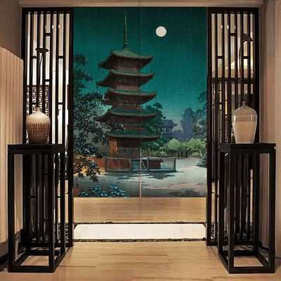 kitsune style japanese curtain