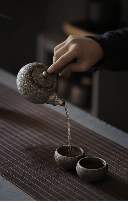 rust glazed tea set