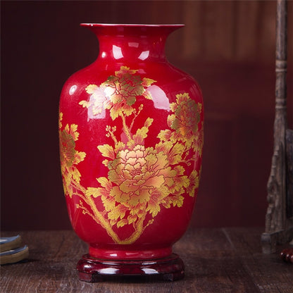 crystal gold vase