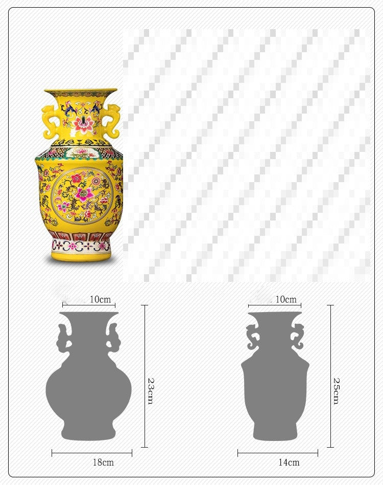 Ancient Enamel Japanese Vase