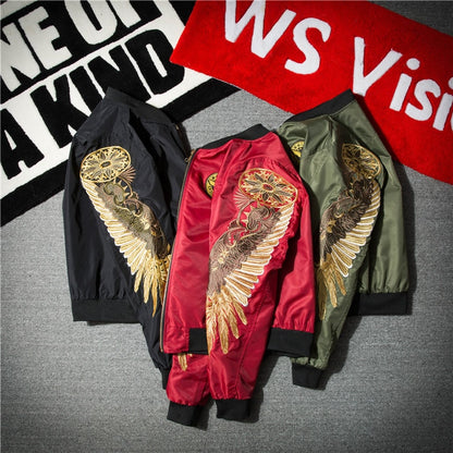 golden wing bomber jacket