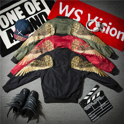 golden wing bomber jacket