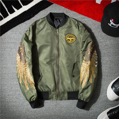 golden wing bomber jacket