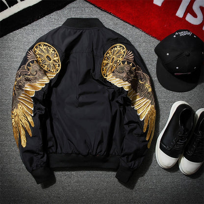 golden wing bomber jacket