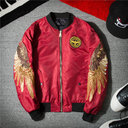 golden wing bomber jacket