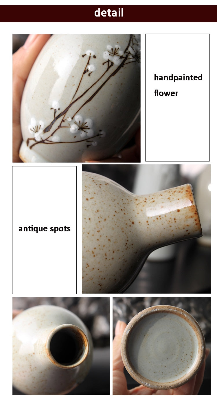 white blossom vase