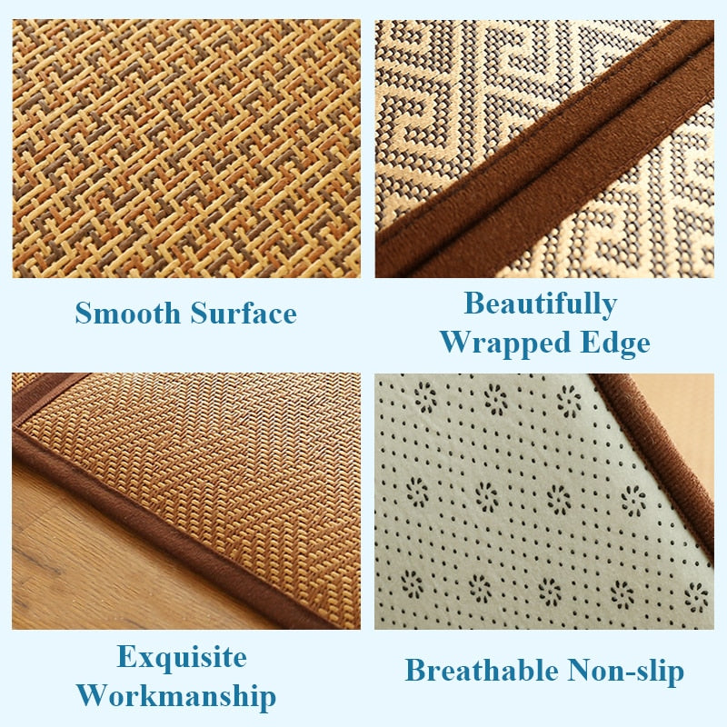 striped soft edge mat