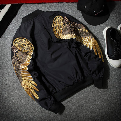 golden wing bomber jacket