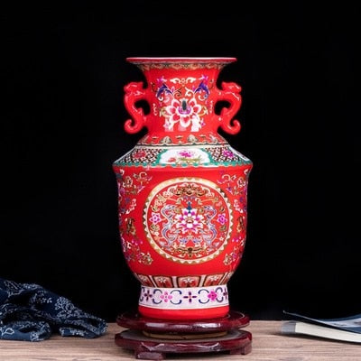 ancient enamel vase