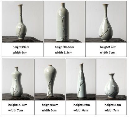 white blossom vase size