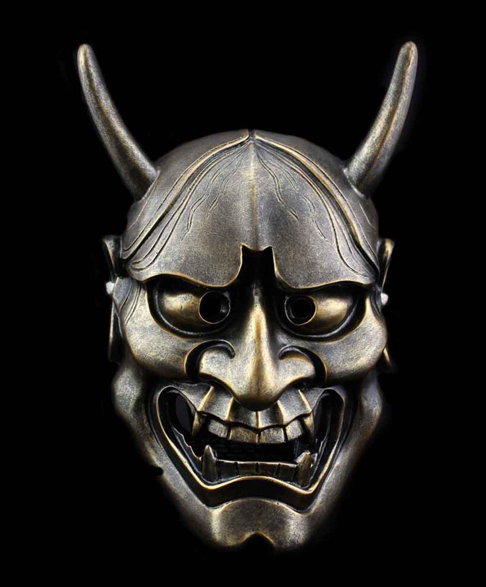 bronze hannya mask