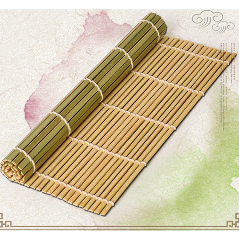 green bamboo folding mat
