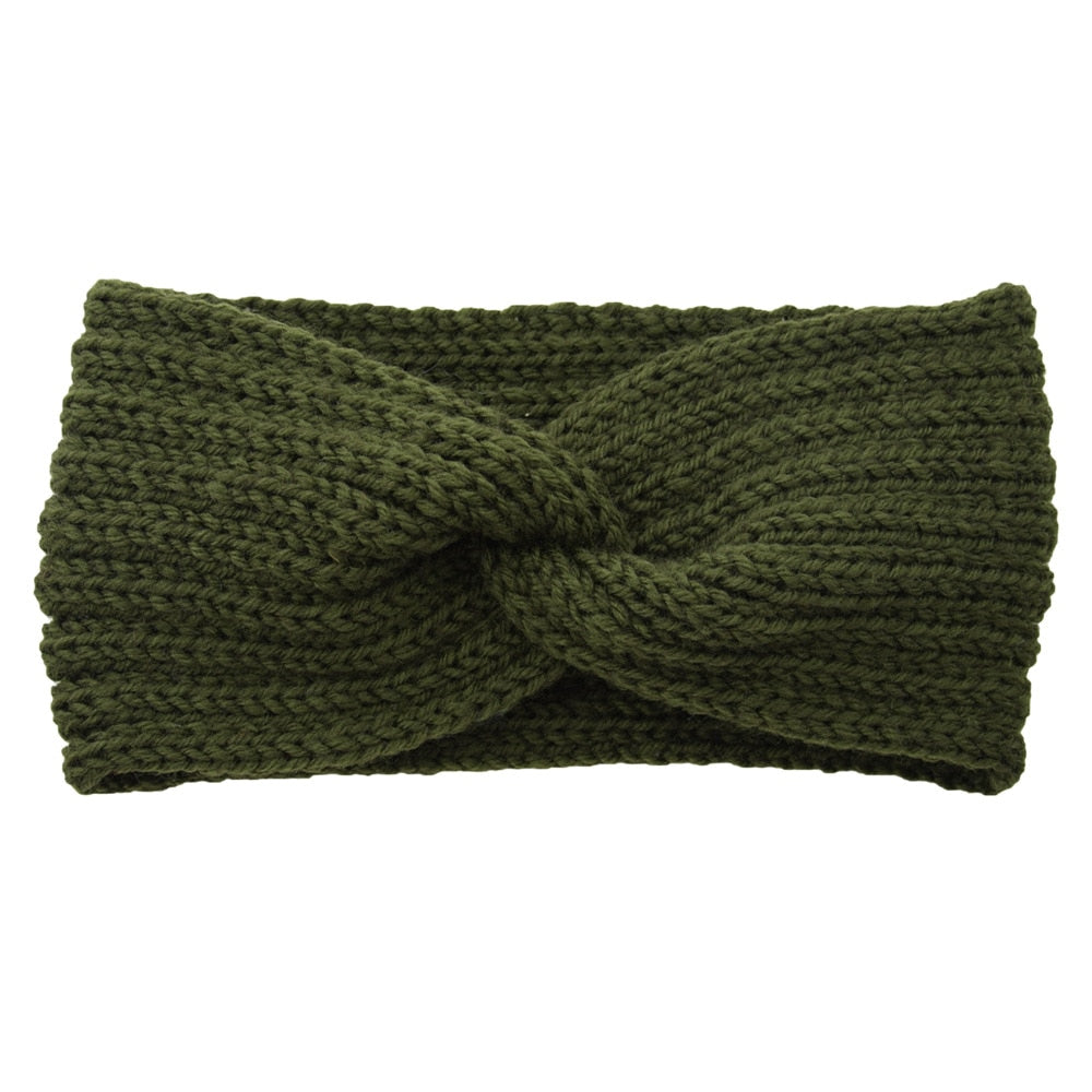 knitting cross headband