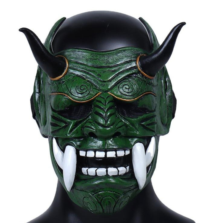 green oni mask