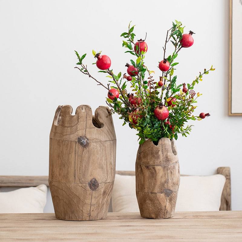 wooden vase