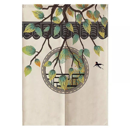 ink art japanese curtains