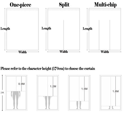 modern style curtain size