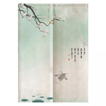 ink art japanese curtains