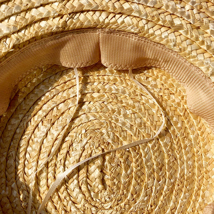 flat brim straw hat
