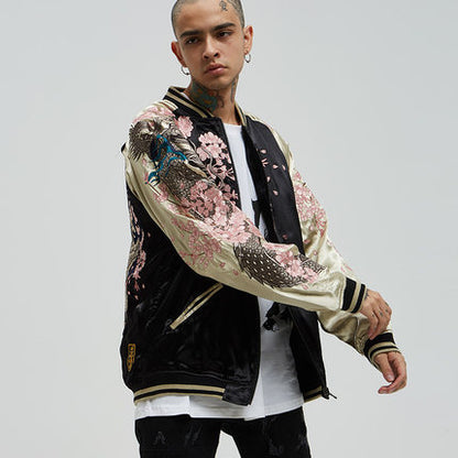 cherry blossoms bomber jacket