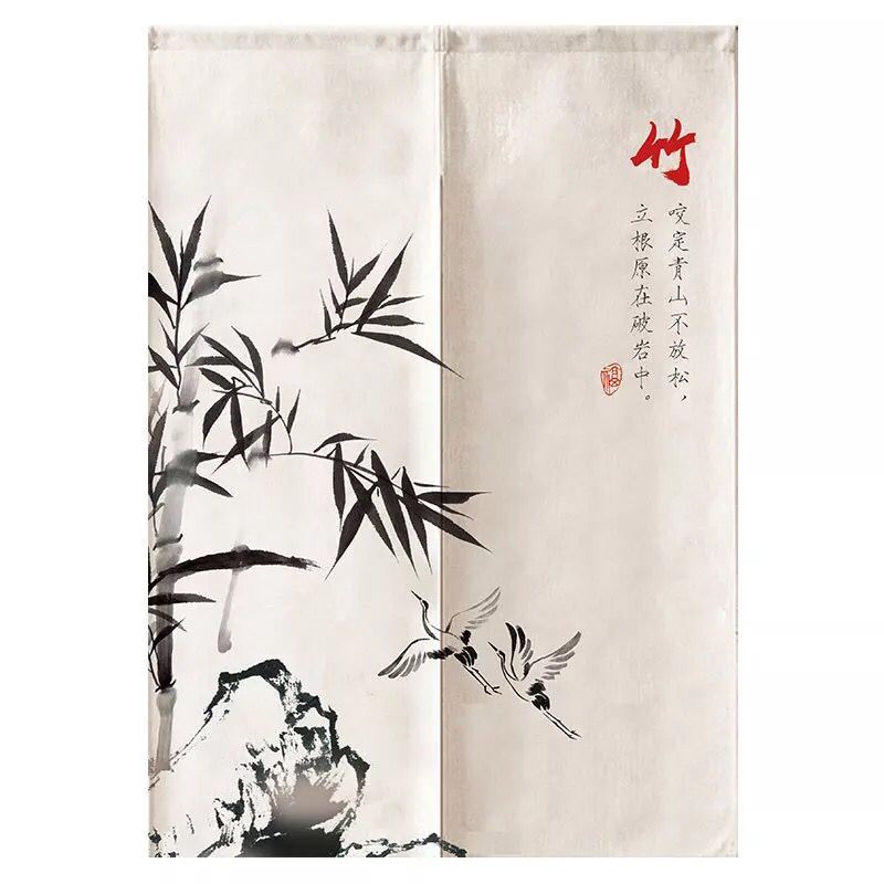 ink art japanese curtains