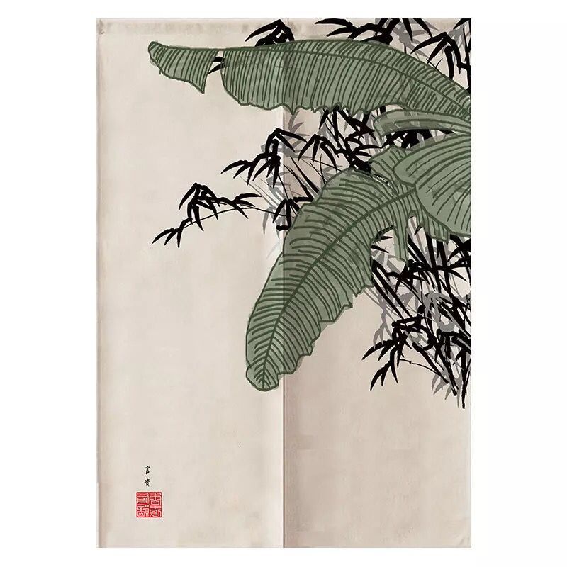 ink art japanese curtains