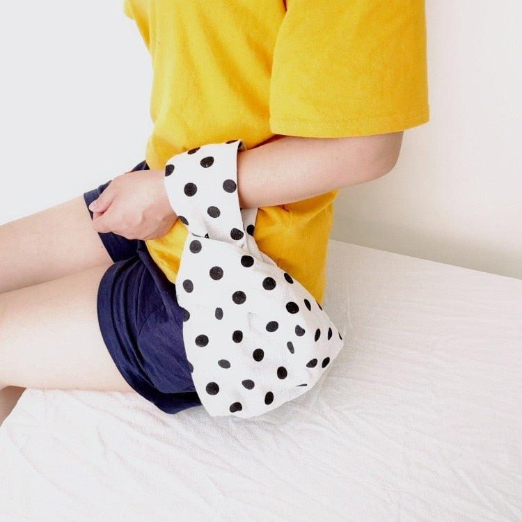 geometric pattern knot bag