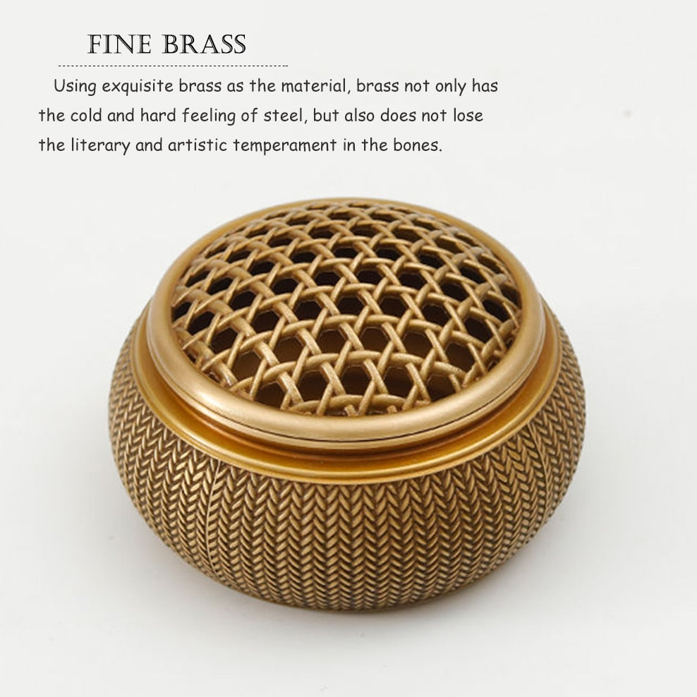 brass grid incense burner