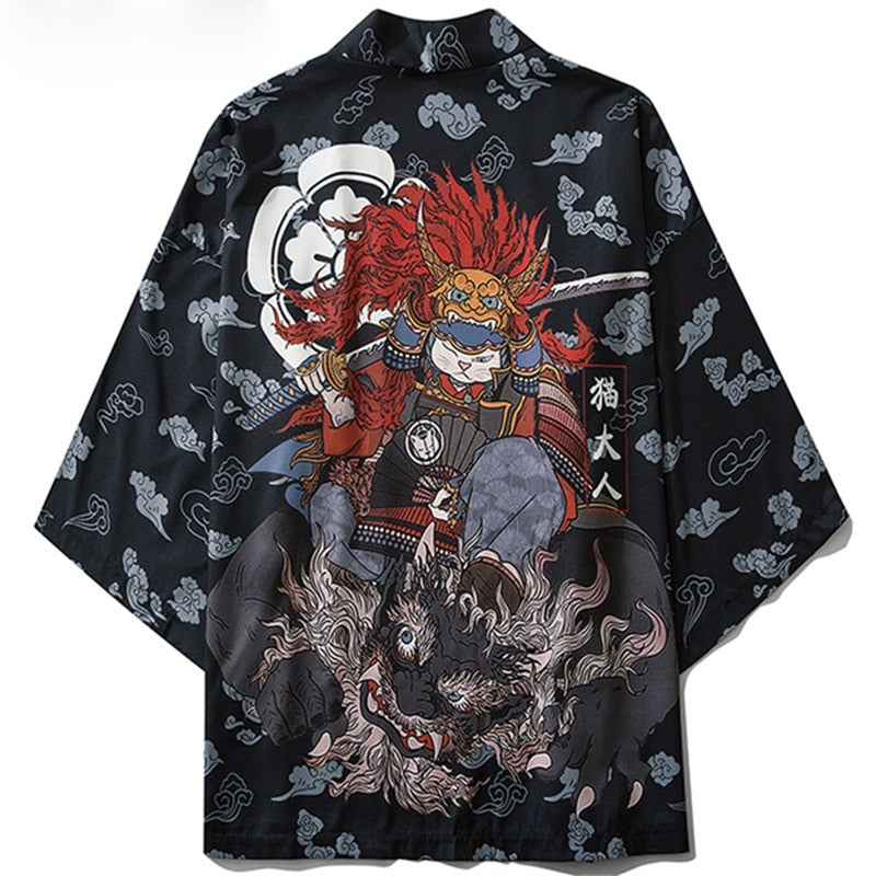 Animated Samurai Robe Japanese Style Samurai Haori – Japanese Oni Masks