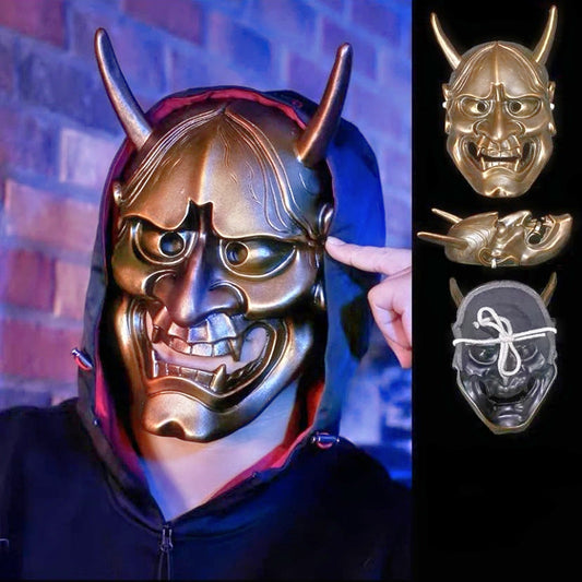 bronze hannya mask