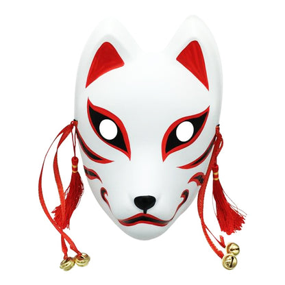 Hand-painted Japanese Kitsune fox mask