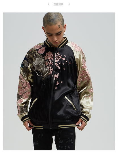 cherry blossoms bomber jacket