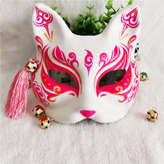 pink kitsune mask