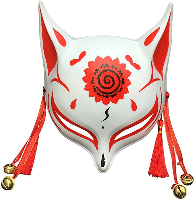red cosplay kitsune mask