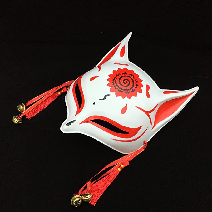 red cosplay kitsune mask
