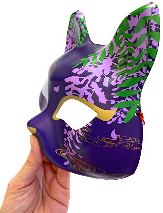 purple kitsune mask