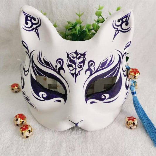 purple kitsune mask