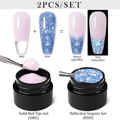 sequins japanese nails