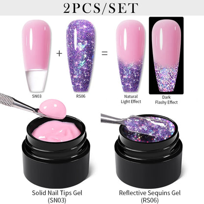 sequins japanese nails