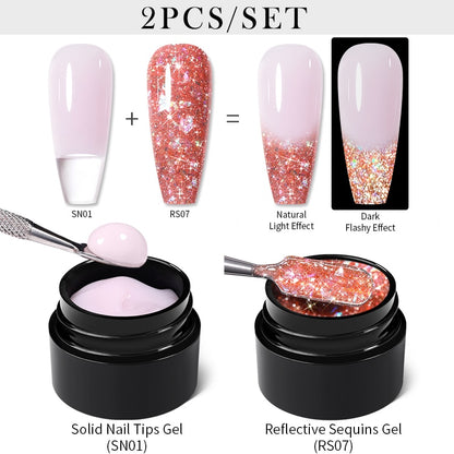sequins japanese nails