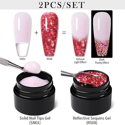 sequins japanese nails