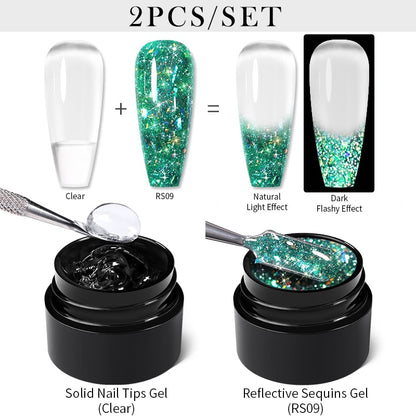 sequins japanese nails