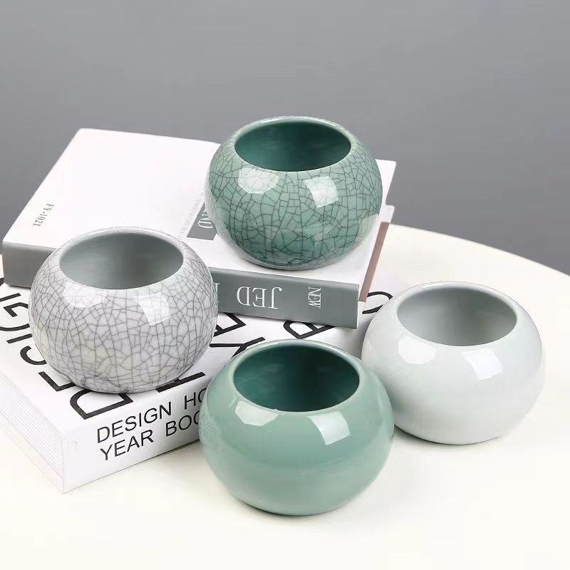 round ceramic vase