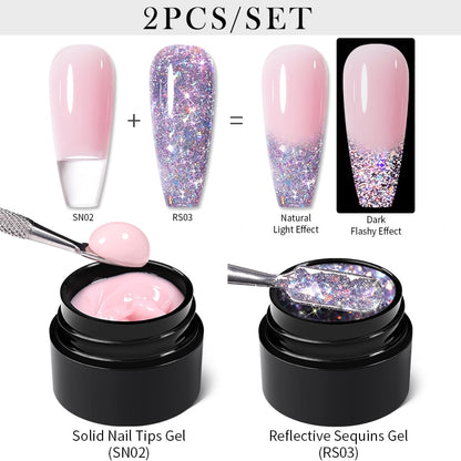 sequins japanese nails