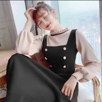 o-neck japanese dress