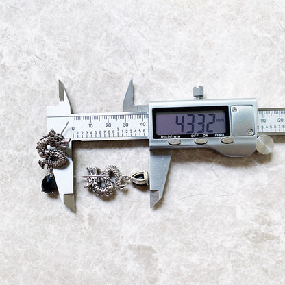Silver Dragon Japanese Earrings - product image 5