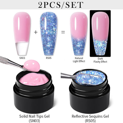 sequins japanese nails