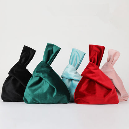 party wear velvet knot bag