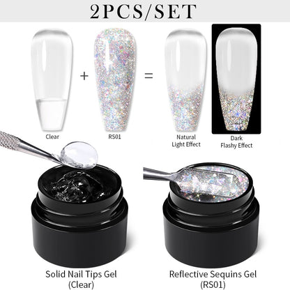 sequins japanese nails