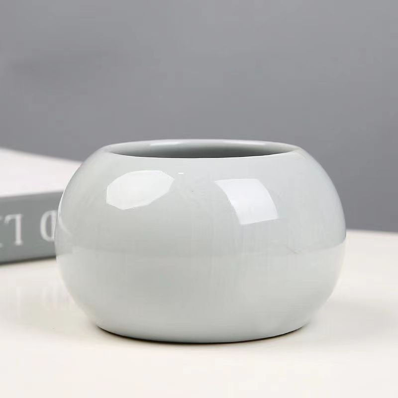 round ceramic vase